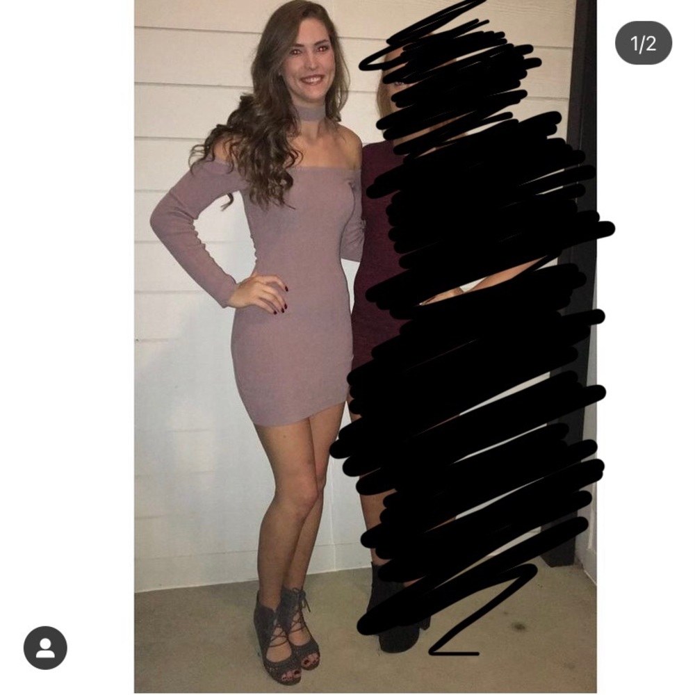 Mauve Bodycon Sweater Dress